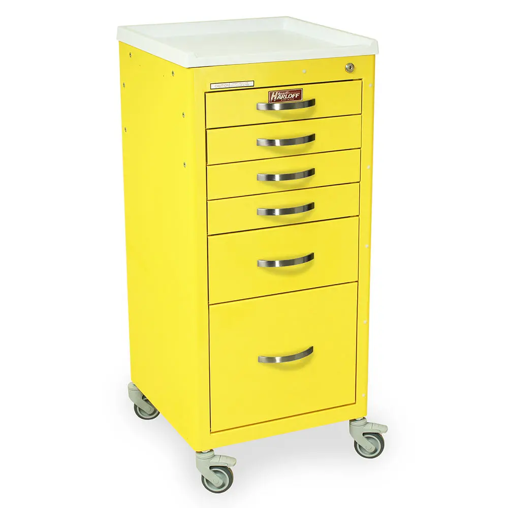 M-Series Tall Infection Control Mini Cart, Six Drawers, Key Lock (Mini Line) 2