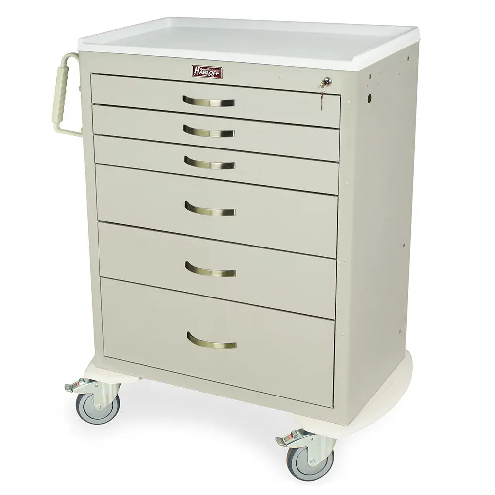 M-Series Tall Anesthesia Cart, Standard Width, Sand 1