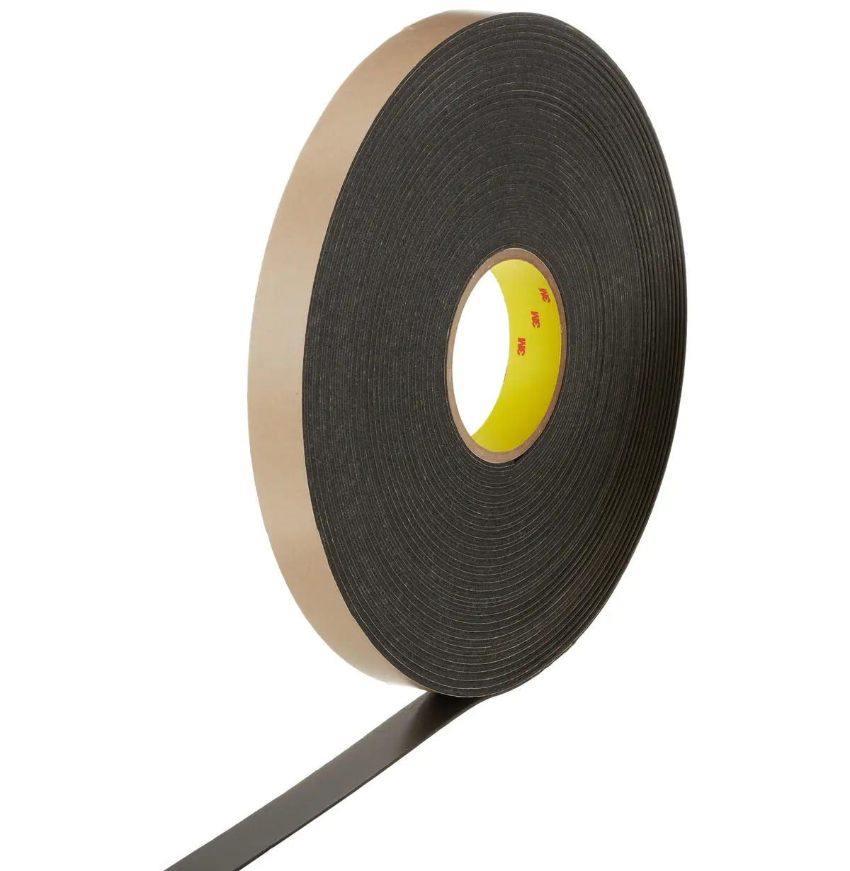 3M 4496B 1" X 36 Yards Double Sided Coated Polyethylene Foam Adhesive Tape, Black 1