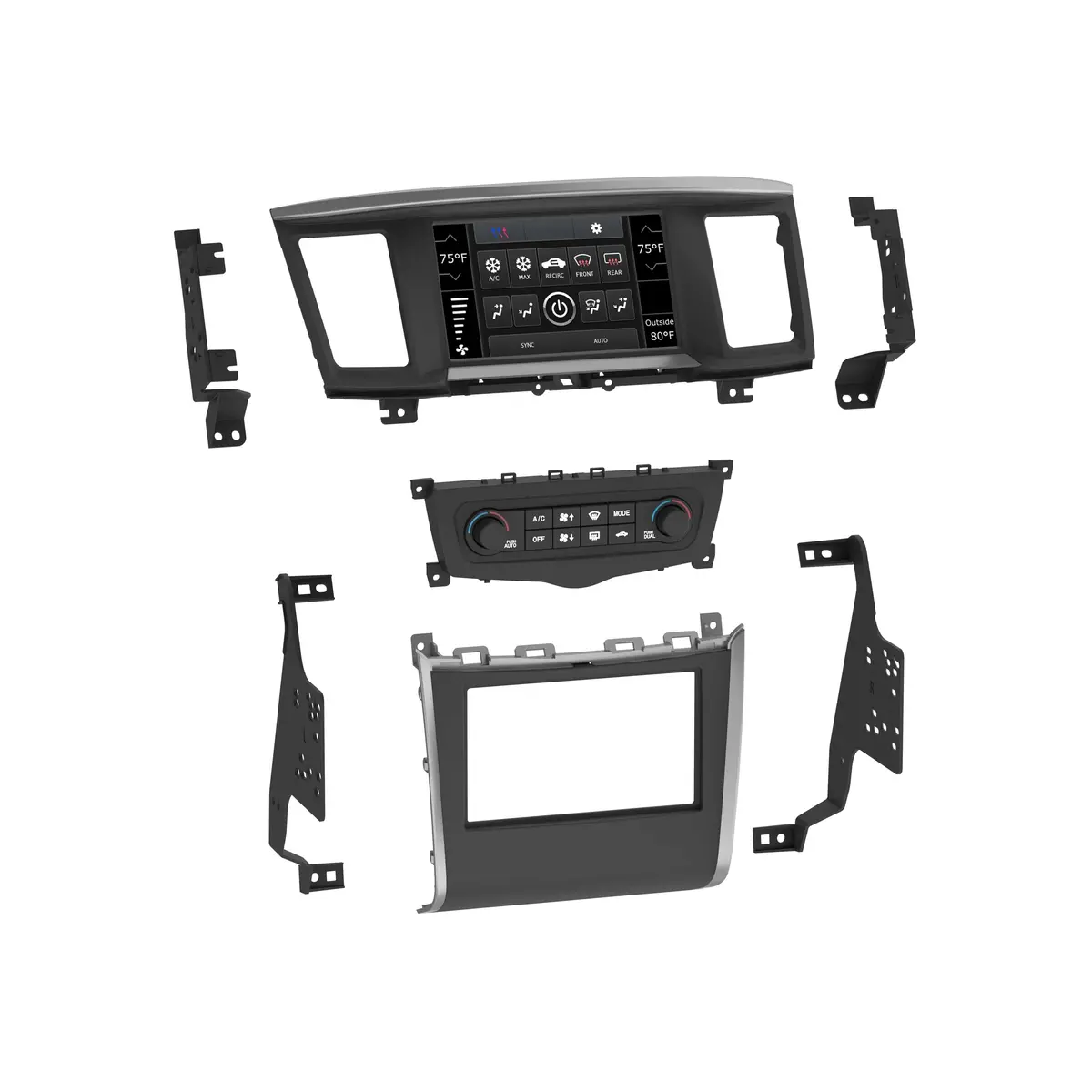 Metra 95-7643 Double Din Stereo Install Dash Kit For Select Nissan Pathfinder 2013-2016 Vehicles 1