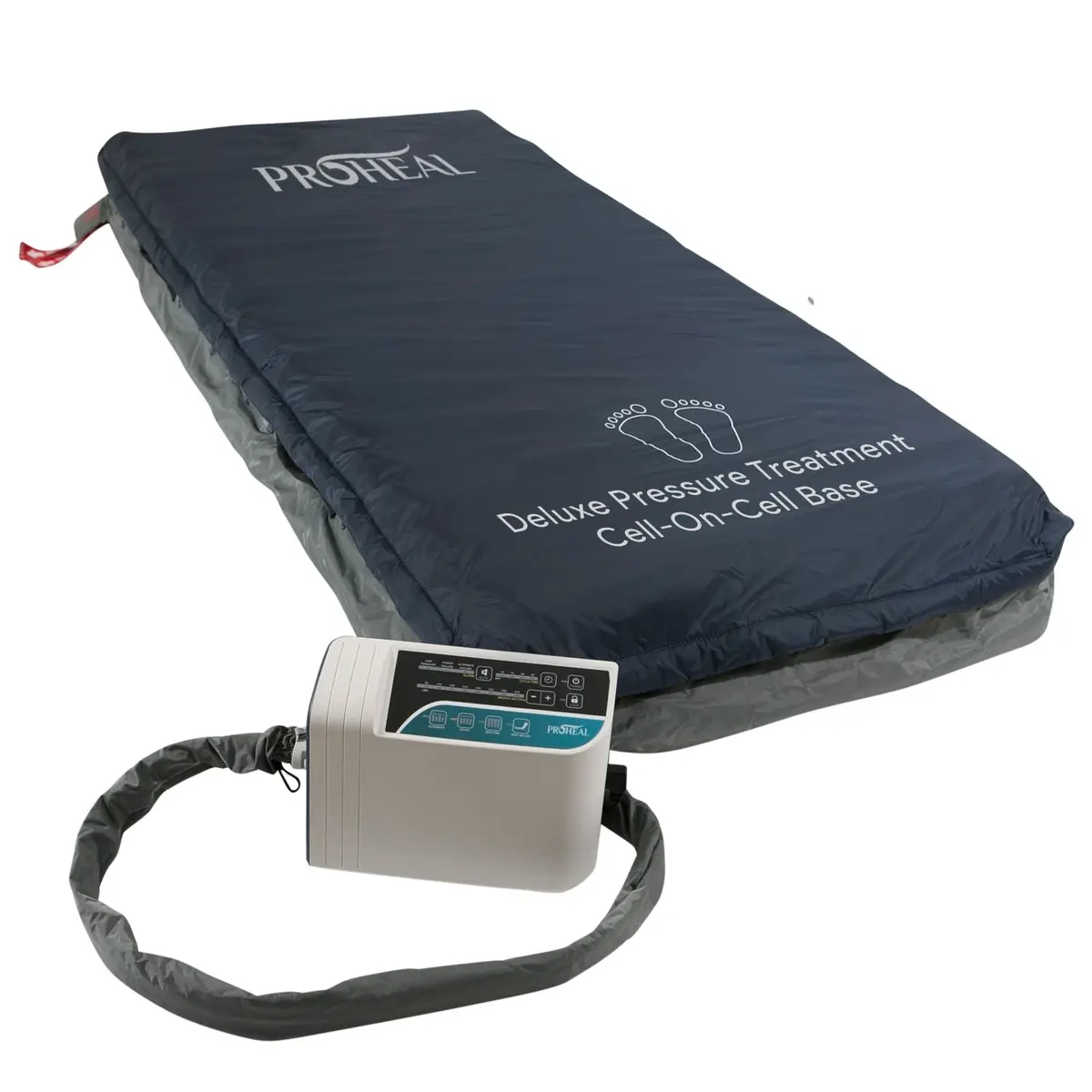 Low Air Loss / Alternating Pressure Mattress System W/ Deluxe Digital Pump And Cell-On-Cell Support Base 36X80x8 1