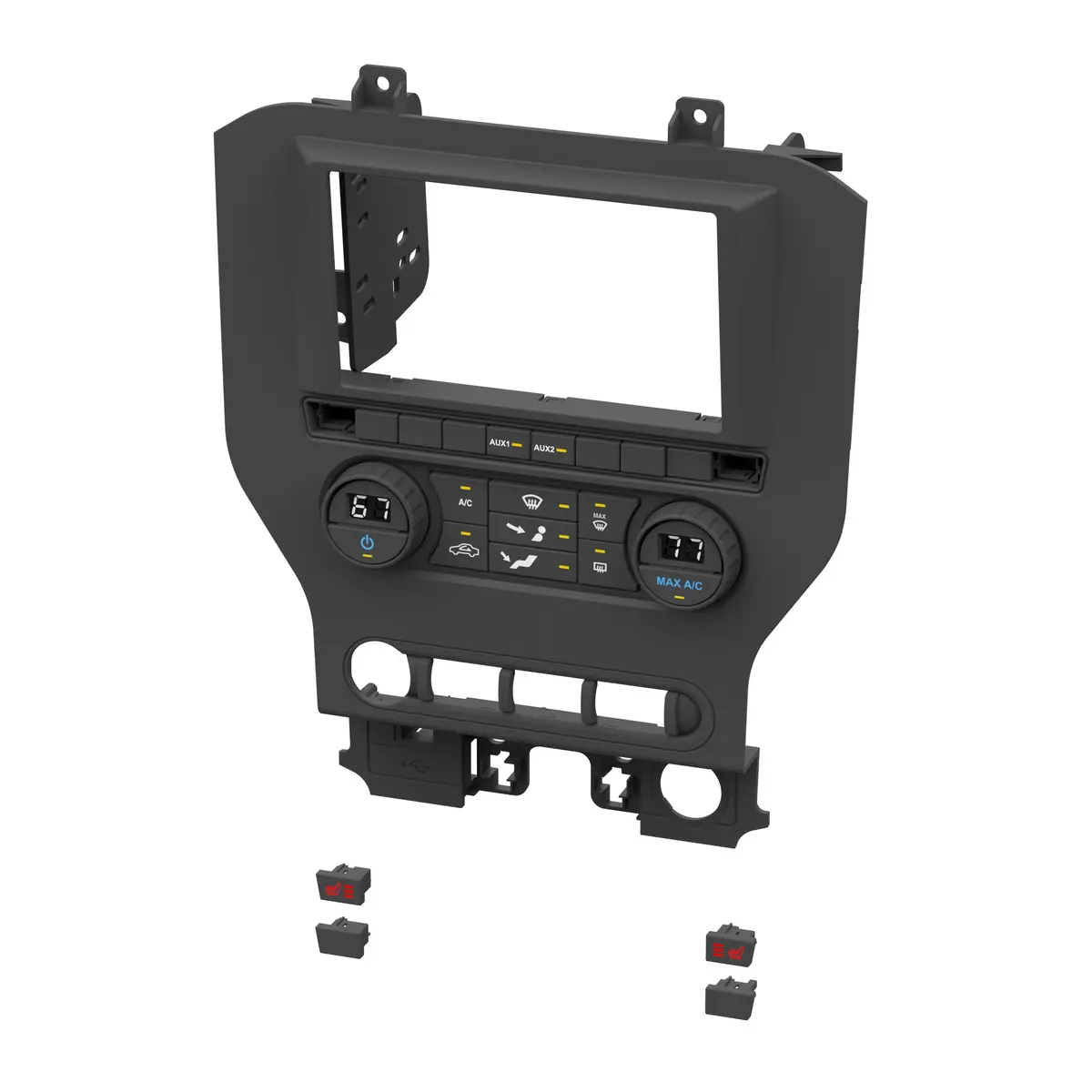 Metra 99-5865Ch Single Din Dash Kit For Select Ford Mustang 2015-2023 (W/Manual Climate Controls) 1
