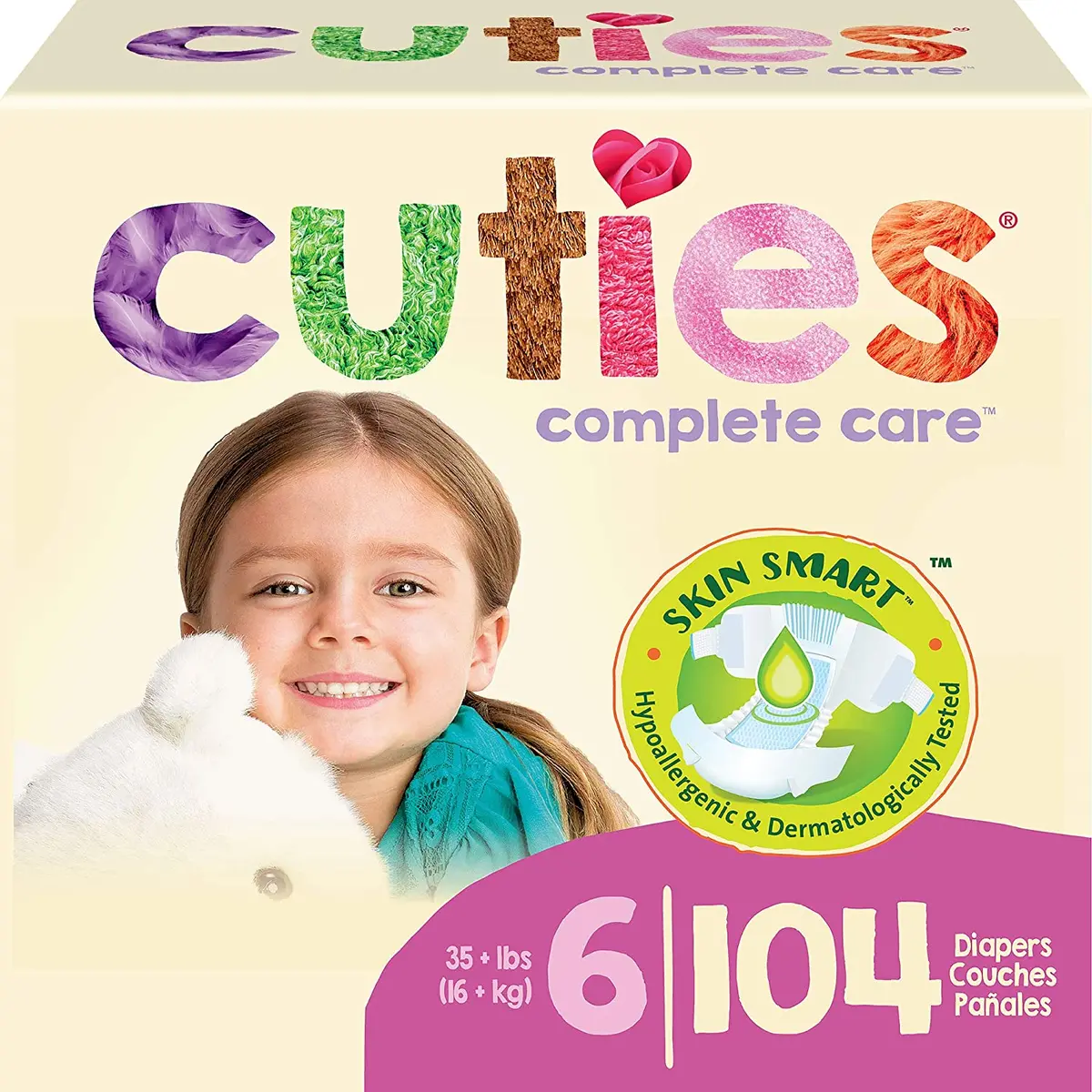 Cuties Complete Care Baby Diapers – Size 6 4 Bags Of 23 (92 Ct.) 1