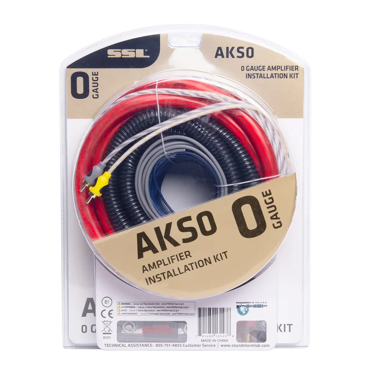 Ssl Aks0 Car Audio 1/0 Gauge Complete Amplifier Installation Wiring Kit 1