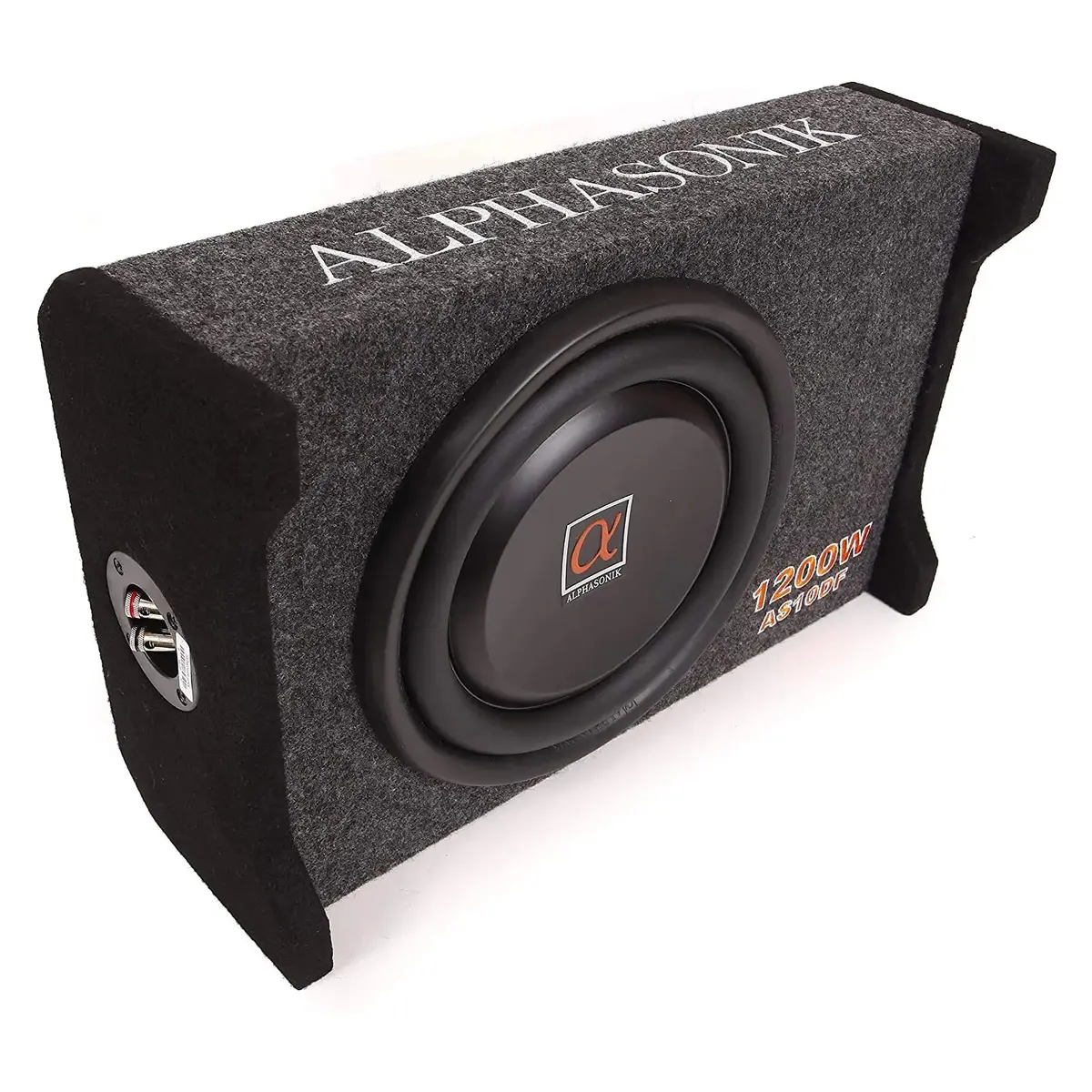 Alphasonik As10df 10" 1200 Watts 4-Ohm Down Fire Shallow Mount Flat Enclosed Subwoofer 1