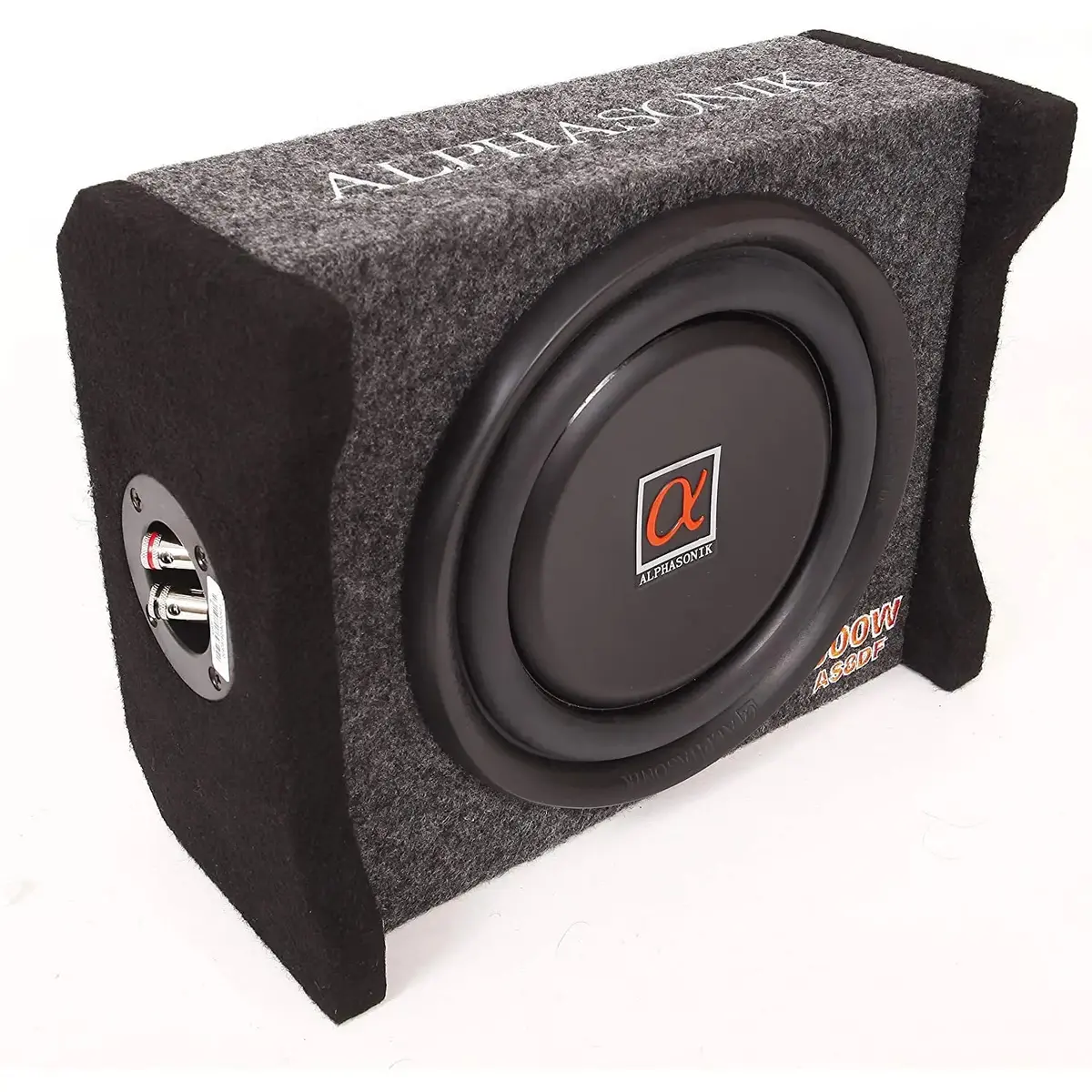 Alphasonik As8df 8" 600 Watts 4-Ohm Down Fire Shallow Mount Flat Enclosed Subwoofer 1