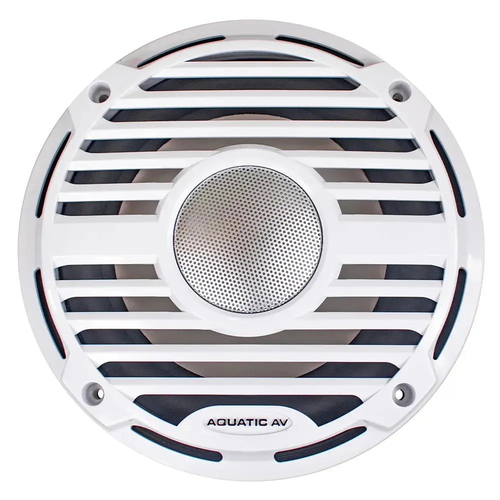 Aquatic Av Pc310 10″ Marine 400 Watts 4 Ohms Classic Grill Subwoofer White (Each) 1