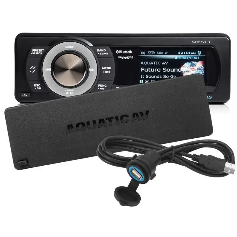 Aquatic Av Aq-Mp-5Ubt-S Marine Stereo & Nk2-116W 6.5" 2-Way Coaxial Marine Speakers 2