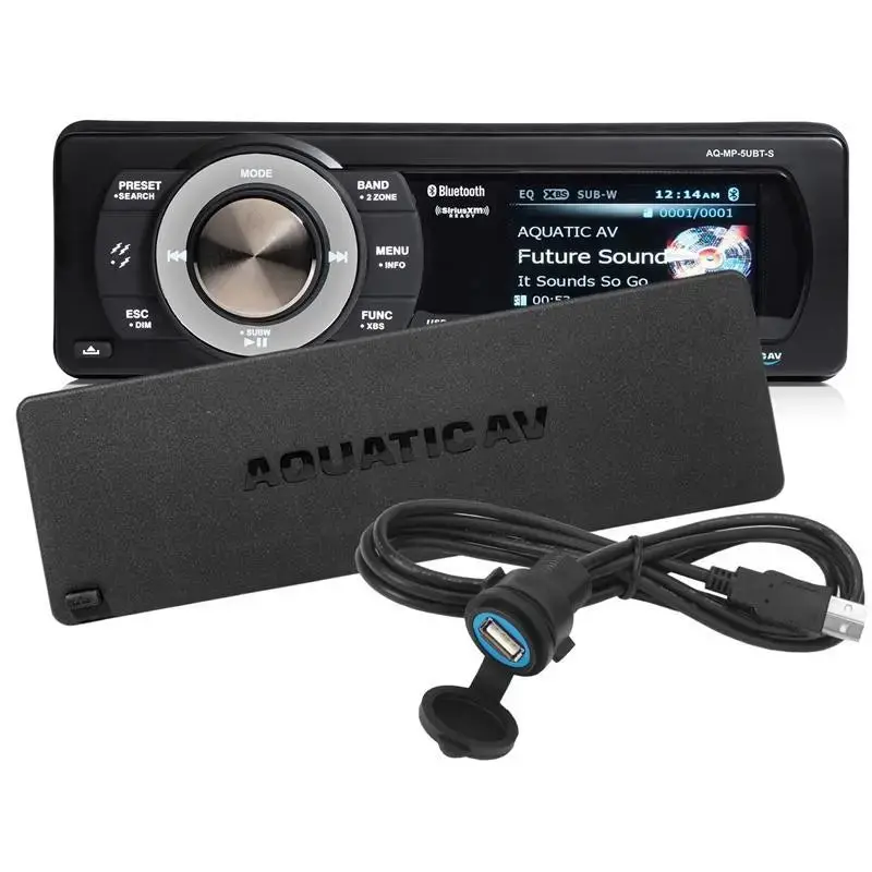 Aquaticav Aq-Mp-5Ubt-S Bluetooth Usb Siriusxm Waterproof Marine Stereo 1