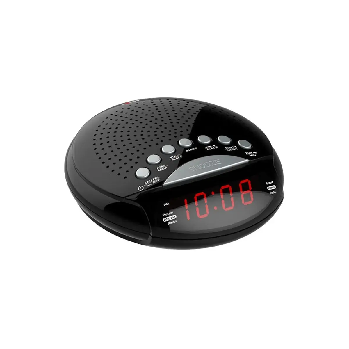 Axess Ckrd3801 Am/Fm Digital Radio Dual Alarm Clock With 0.6 Red Led Display Black 1