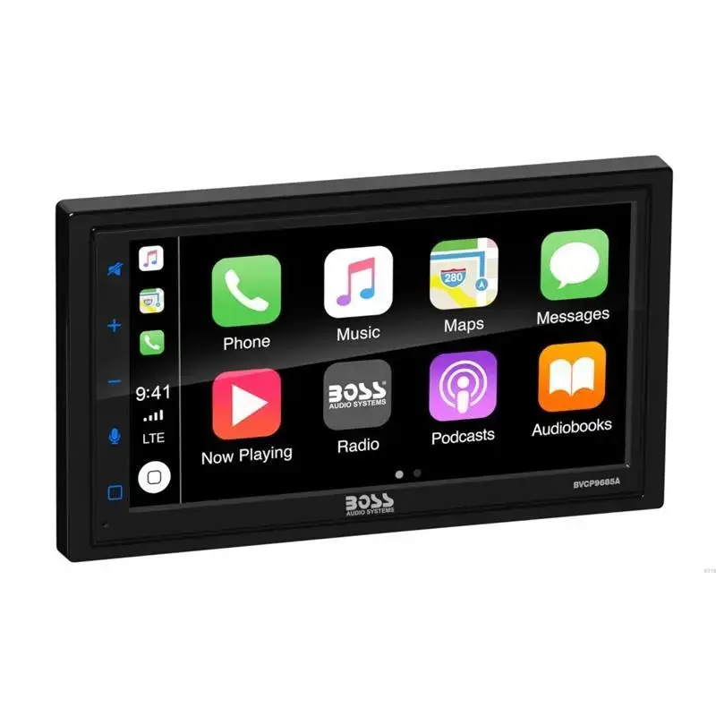 Boss Double-Din Multi Media Bluetooth® Carplay Android Auto Car Stereo Receiver W/ 6.75" Touchscreen 1