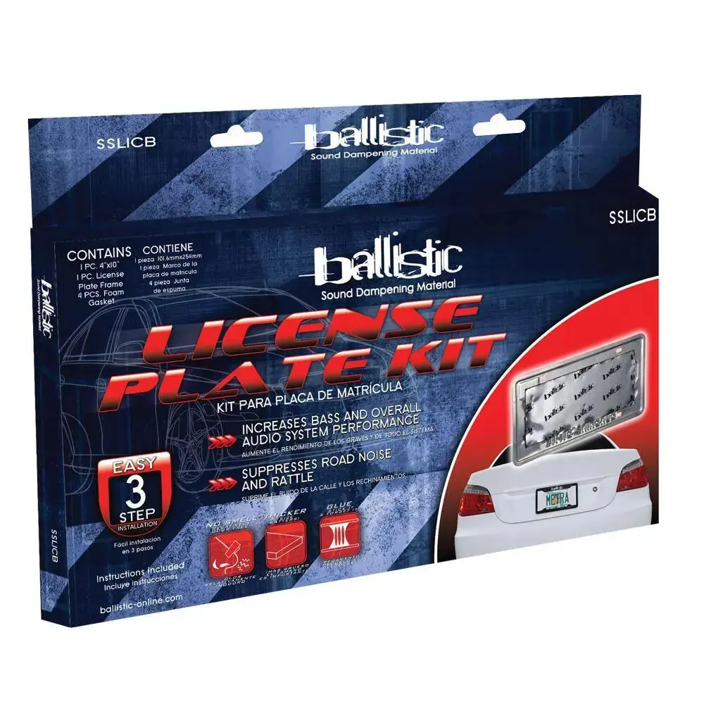 Ballistic Sslicb License Plate Kit With Frame And Foam Gaskets 1