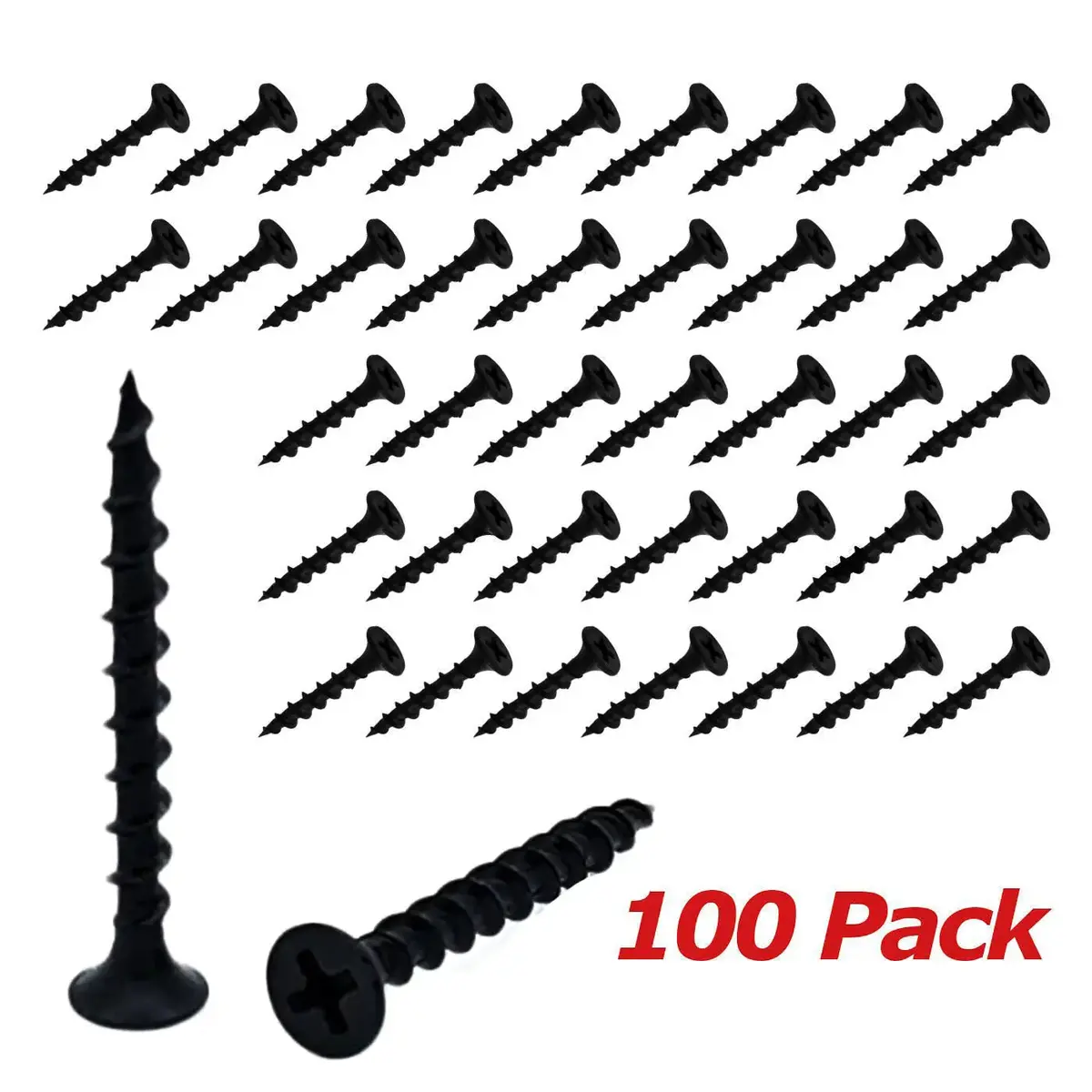 Black Philips Bugle-Head Coarse Thread Drywall Screw 1-1/2" (100/Pk) 1