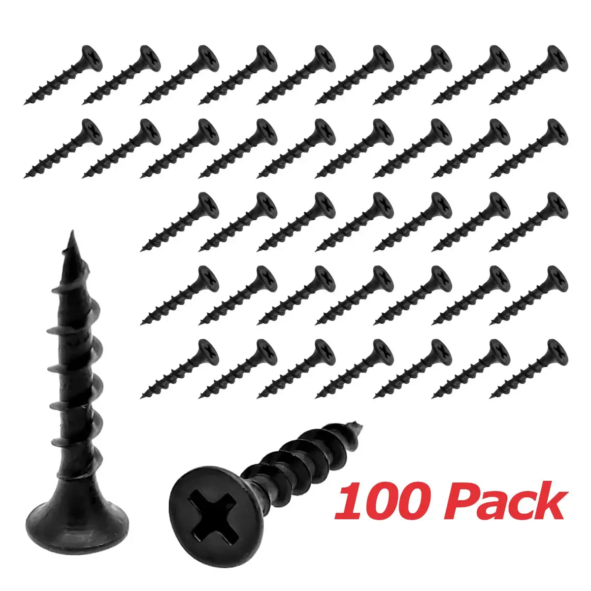 Black Philips Bugle-Head Coarse Thread Drywall Screw 1 1/4" (100/Pk) 1