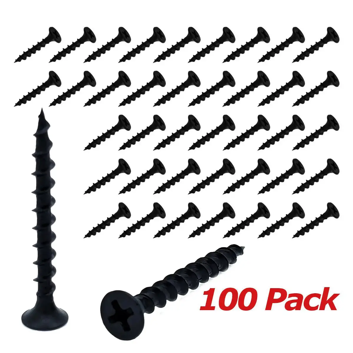 Black Philips Bugle-Head Coarse Thread Drywall Screw 2" (100/Pack) 1
