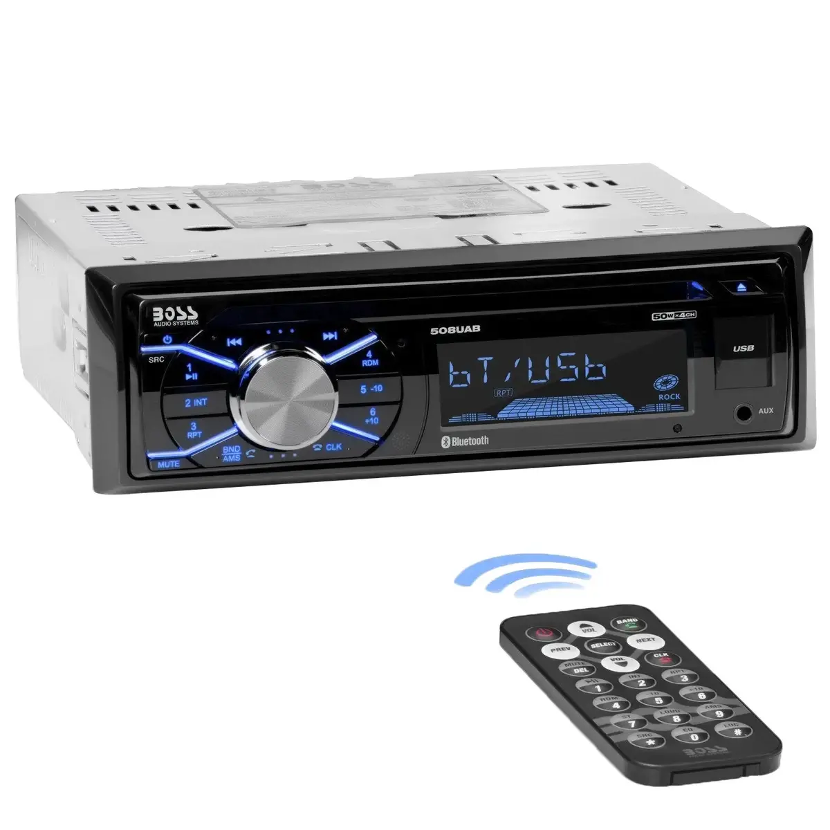 Boss Audio 508Uab Single Din In Dash Cd Am/Fm/Mp3 Receiver W/ Bluetooth & Remote Control 1