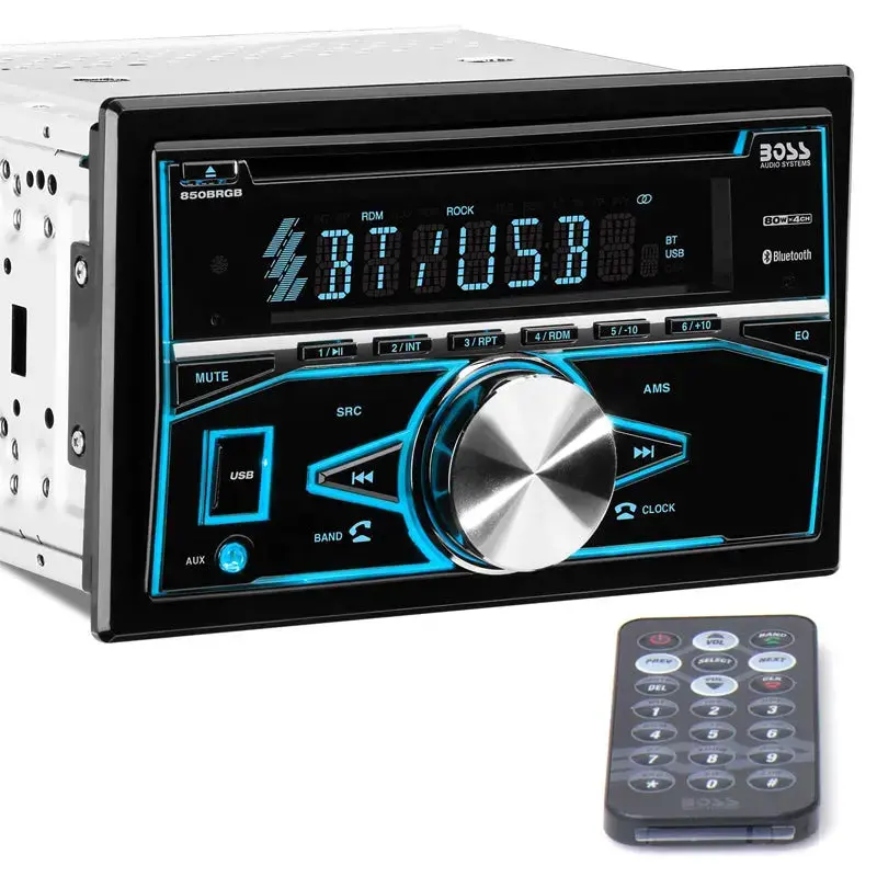 Boss Audio 850Brgb Double Din In-Dash Cd/Sd/Am/Fm Receiver With Bluetooth 1