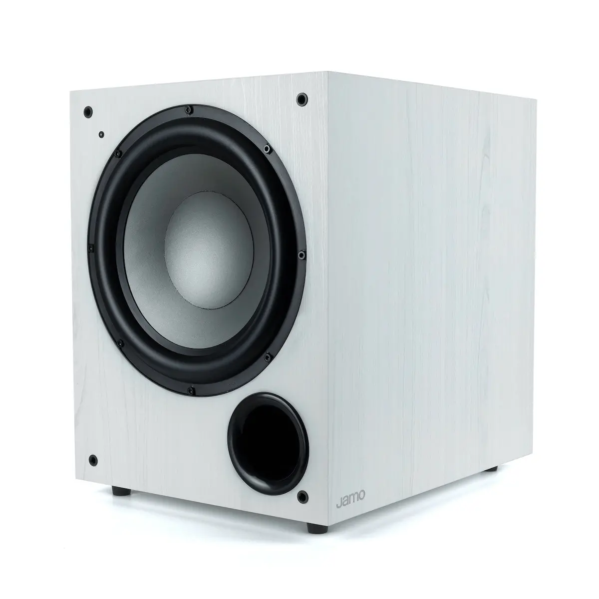 Jamo C912 12" Front-Firing Polyfiber Woofer 400W Class D Amp Powered Subwoofer Matte White 1