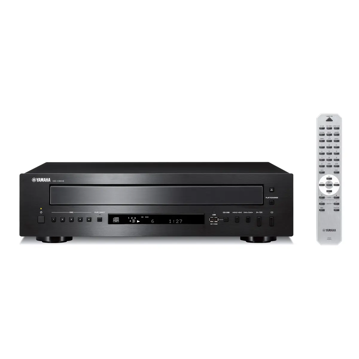 Yamaha Cd-C603 5-Disc Cd Changer With Remote Usb Playback - Black 1