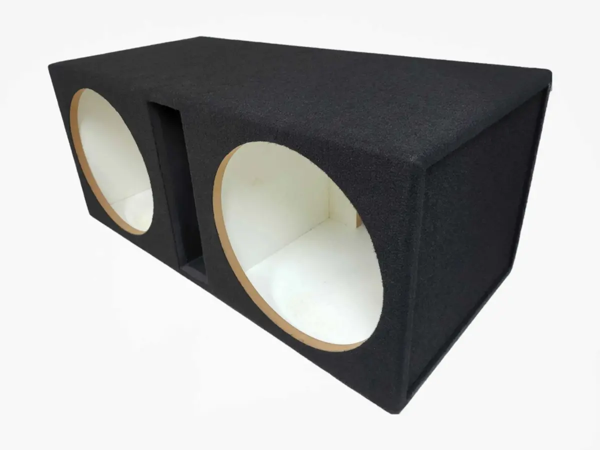 Carpet Dual 15" Ported Car Box Speaker Subwoofer Enclosure Cabinet @41Hz 1
