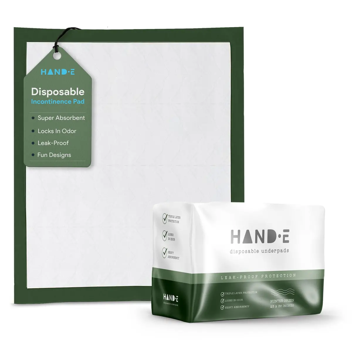 Incontinence Bed Pads Disposable Green Underpads 1