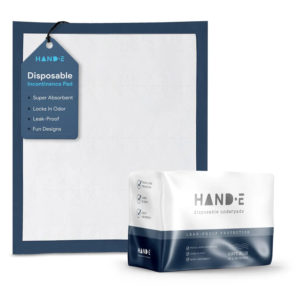 Incontinence Bed Pads Disposable Navy Underpads 1