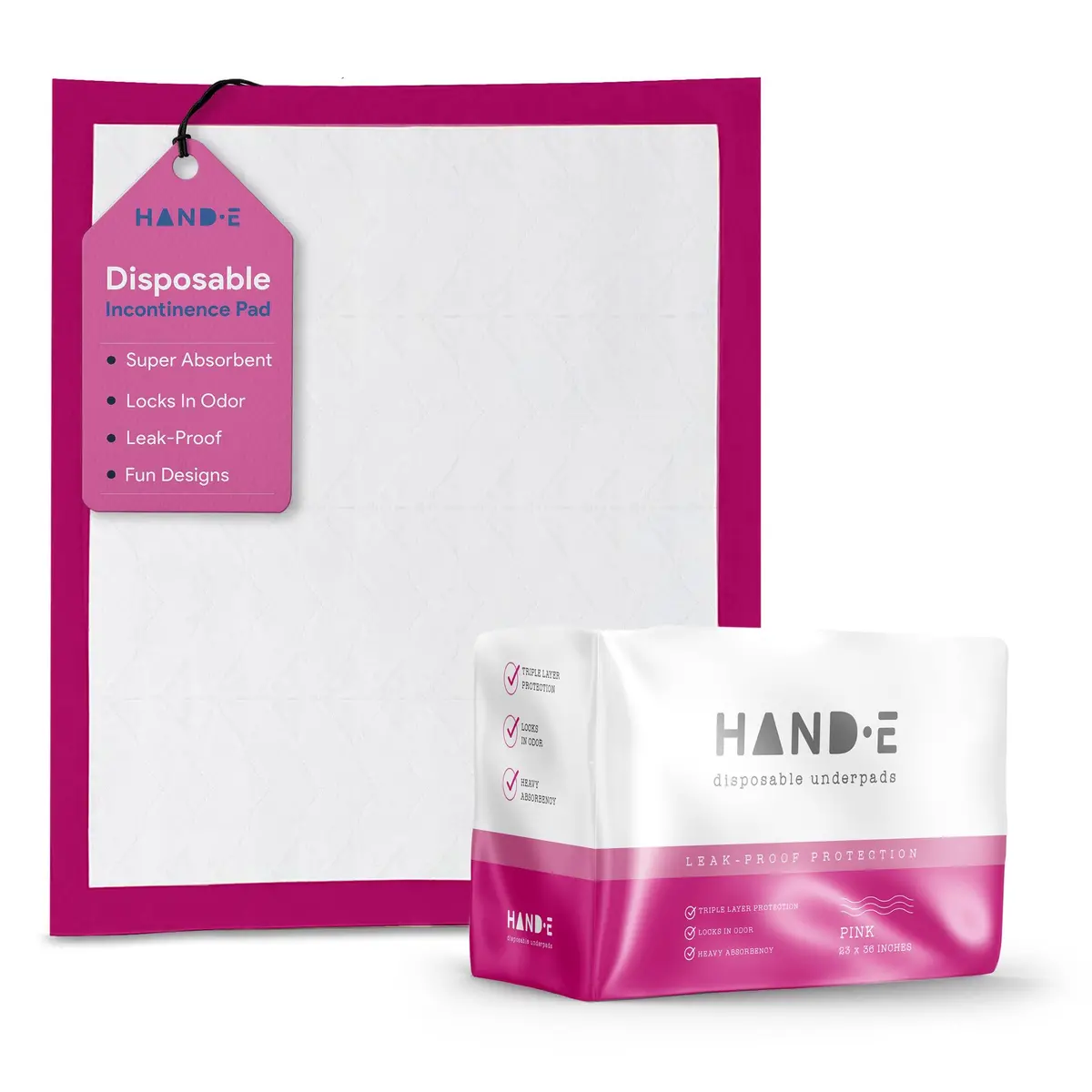 Incontinence Bed Pads Disposable Pink Underpads 1