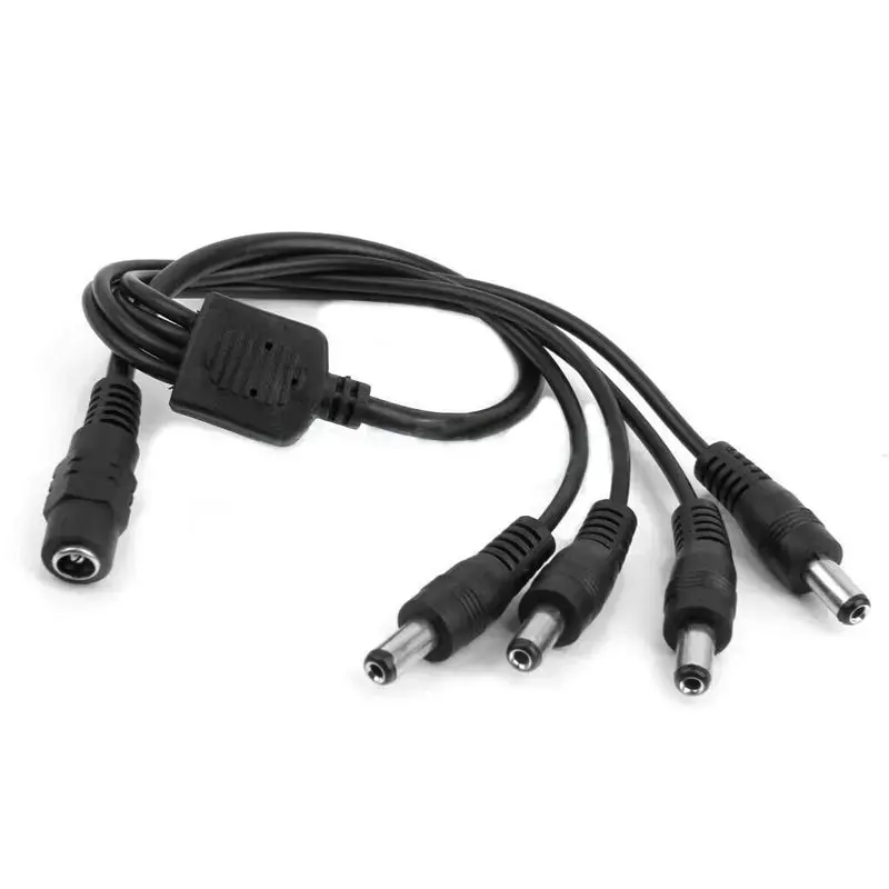 Dc 1 To 4 Way Power Splitter Cctv Adapter Cable Cord For 12V Security Cameras 1