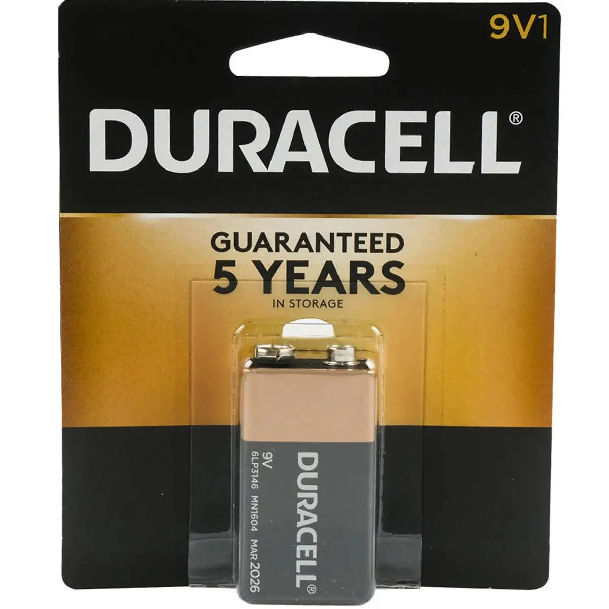 Duracell 9V Batteries Alkaline Copper Top Long Lasting 1
