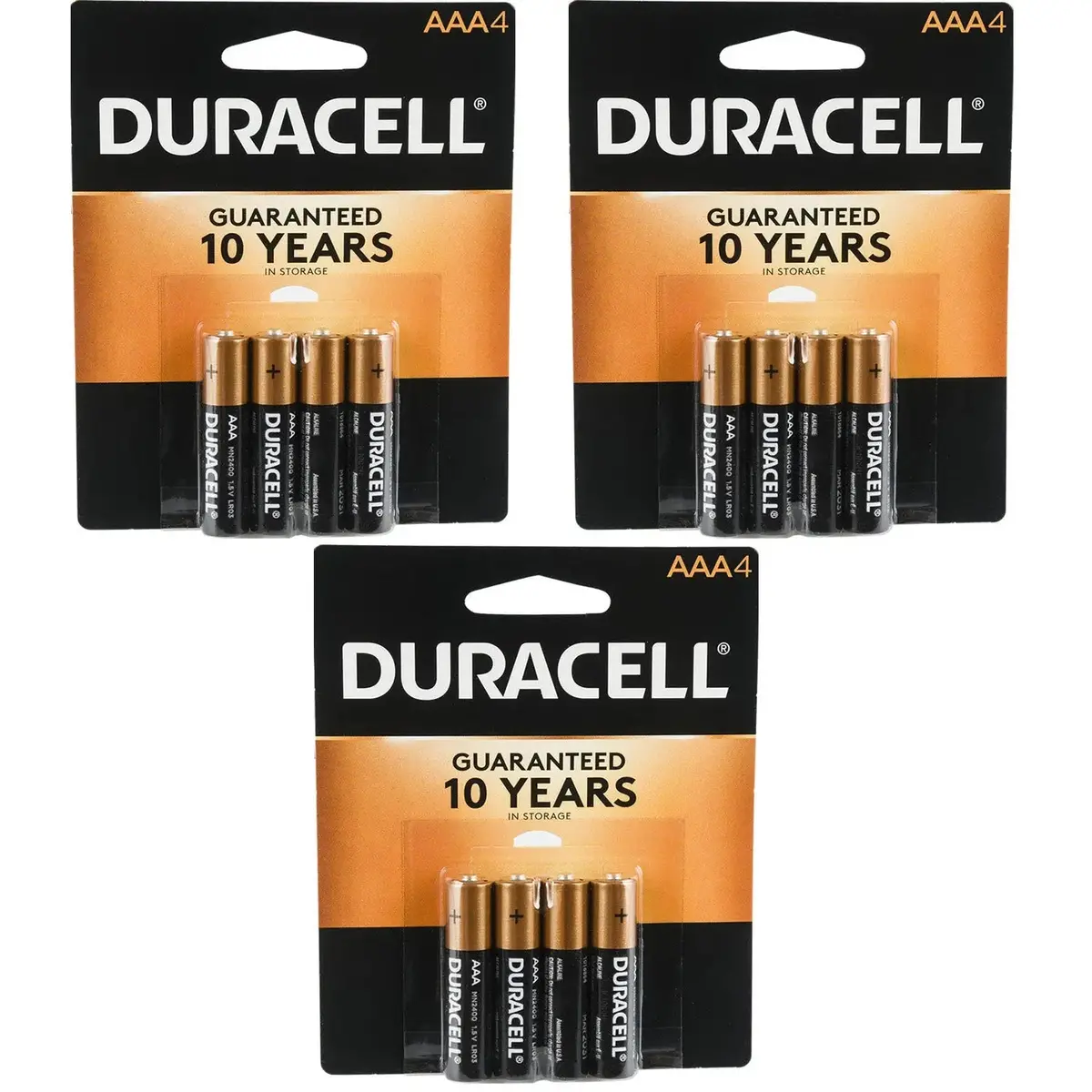 Duracell Aaa Batteries Alkaline Copper Top Heavy-Duty 3