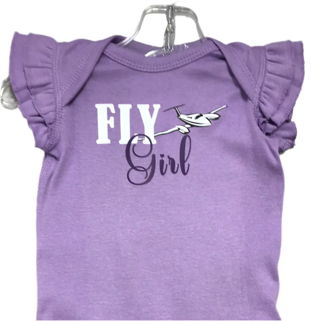 ‘Fly Girl’ Flutter Sleeve Onesie 1