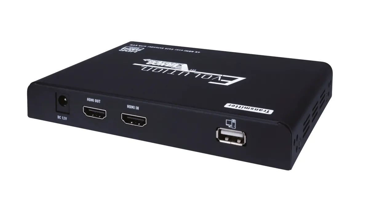 Evolution Evexkvm3 4K Hdmi 4K@60Hz 1080P Hdr10 Extender Over Single Cat6/6A/7 Cable With Kvm 1