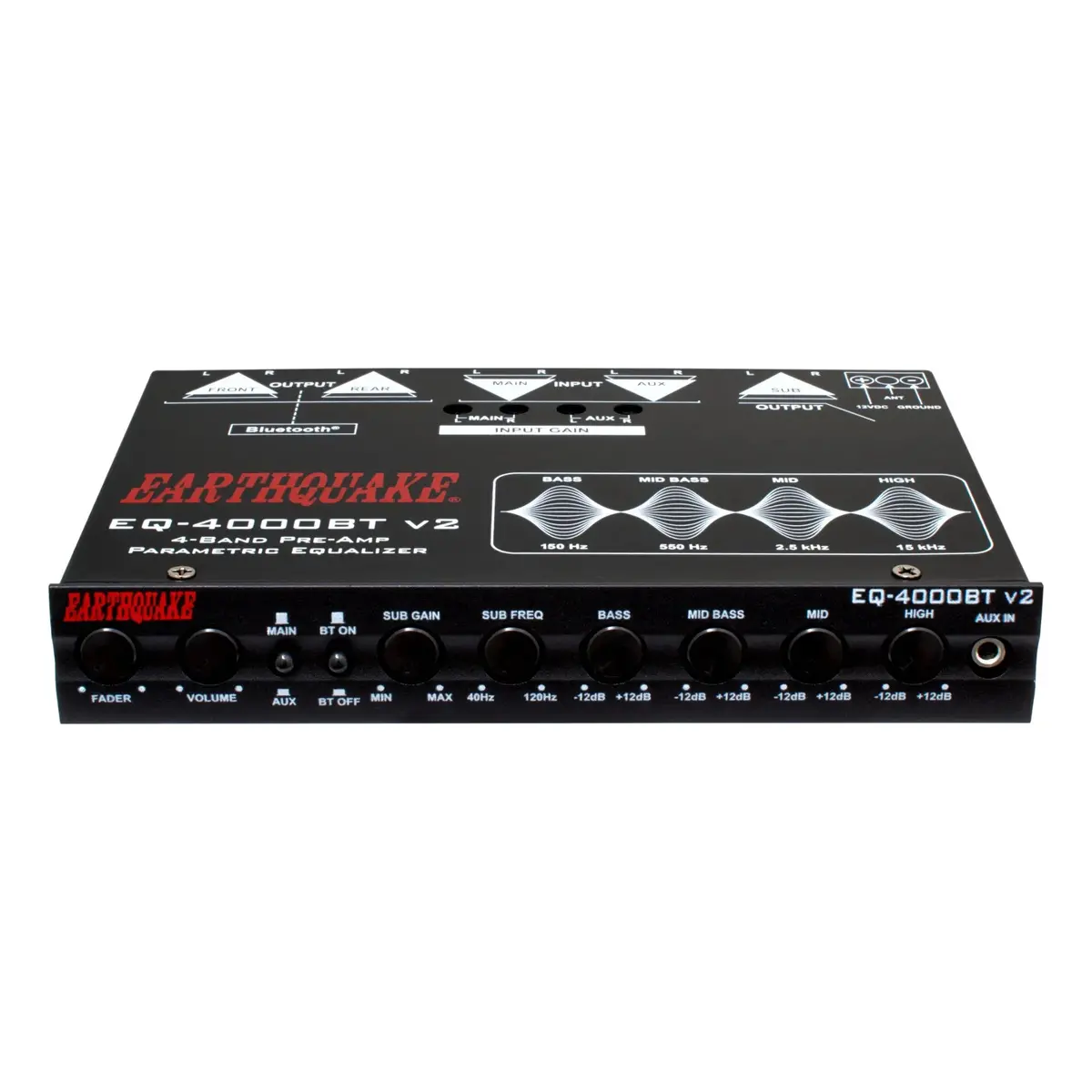Earthquake Sound Eq-4000Bt V2 9V Max Rms 4-Band Equalizer W/ Bluetooth 1