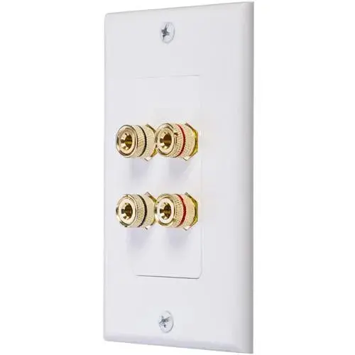 Ethereal Iht-Bndpstx4 Banana Binding Post Wall Plate For Dual Speakers 1