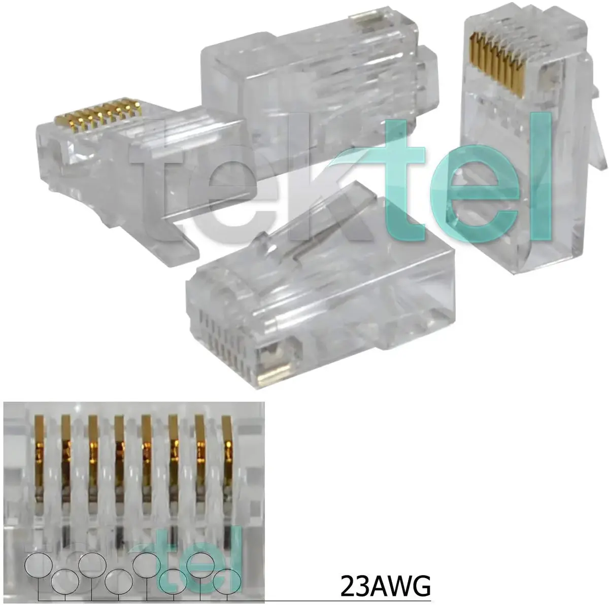 Ethernet Gold Plated Network Rj45 8P8c Cat6 Modular Plug 1