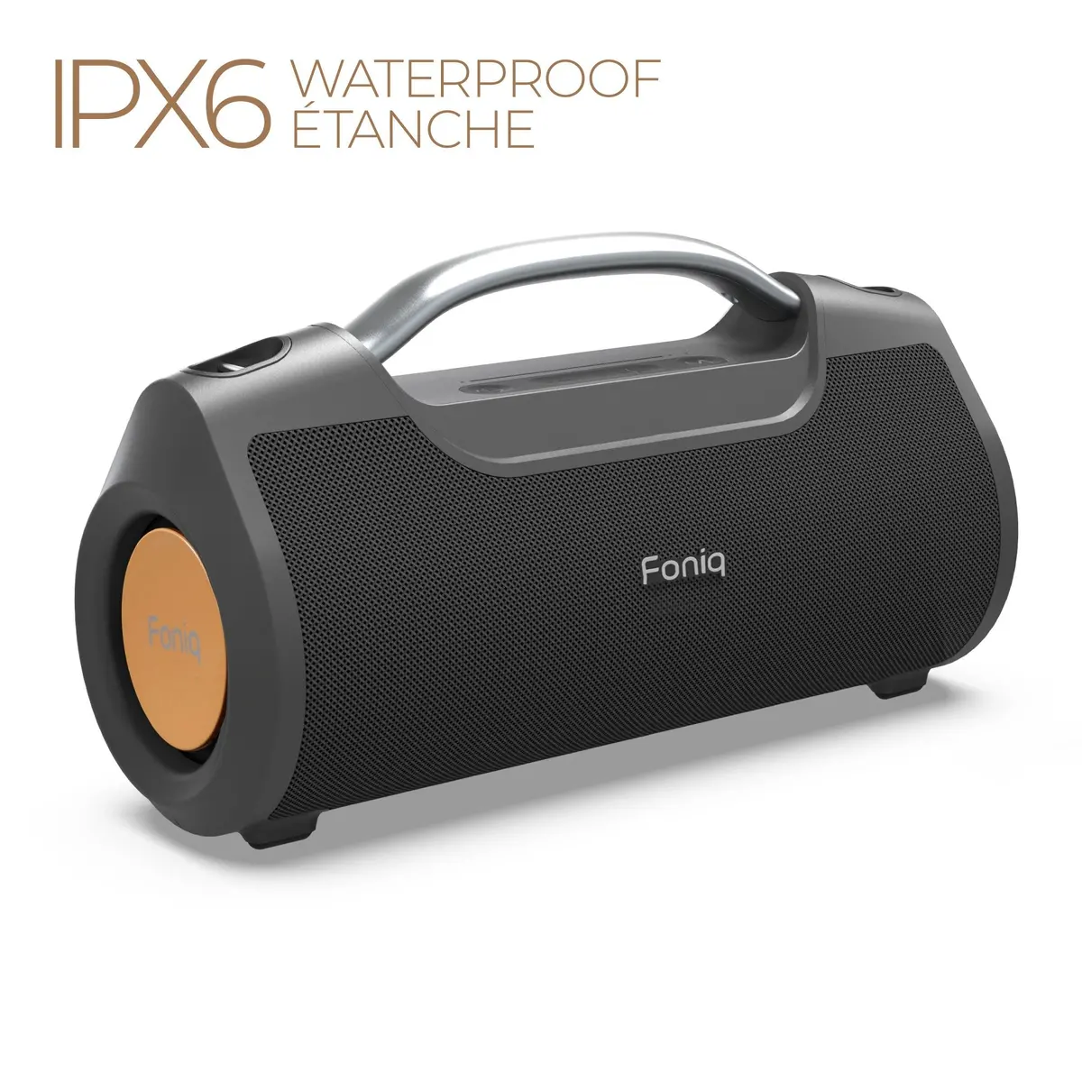 Foniq Audio Apollo Boombox Style Bluetooth Wireless Speaker Ipx6 Water Resistant 1
