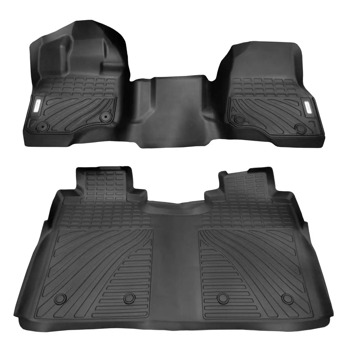 Ford F150 Supercrew 2016 Front & Rear Oem Precision Over The Hump Floor Liners Mats 1