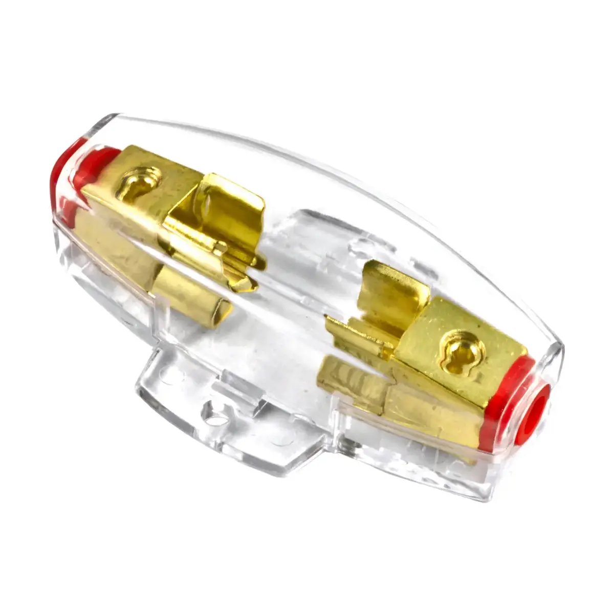 Gold Plated Universal Inline Agu Fuse Holder 4 Or 8 Gauge Input/Output 1