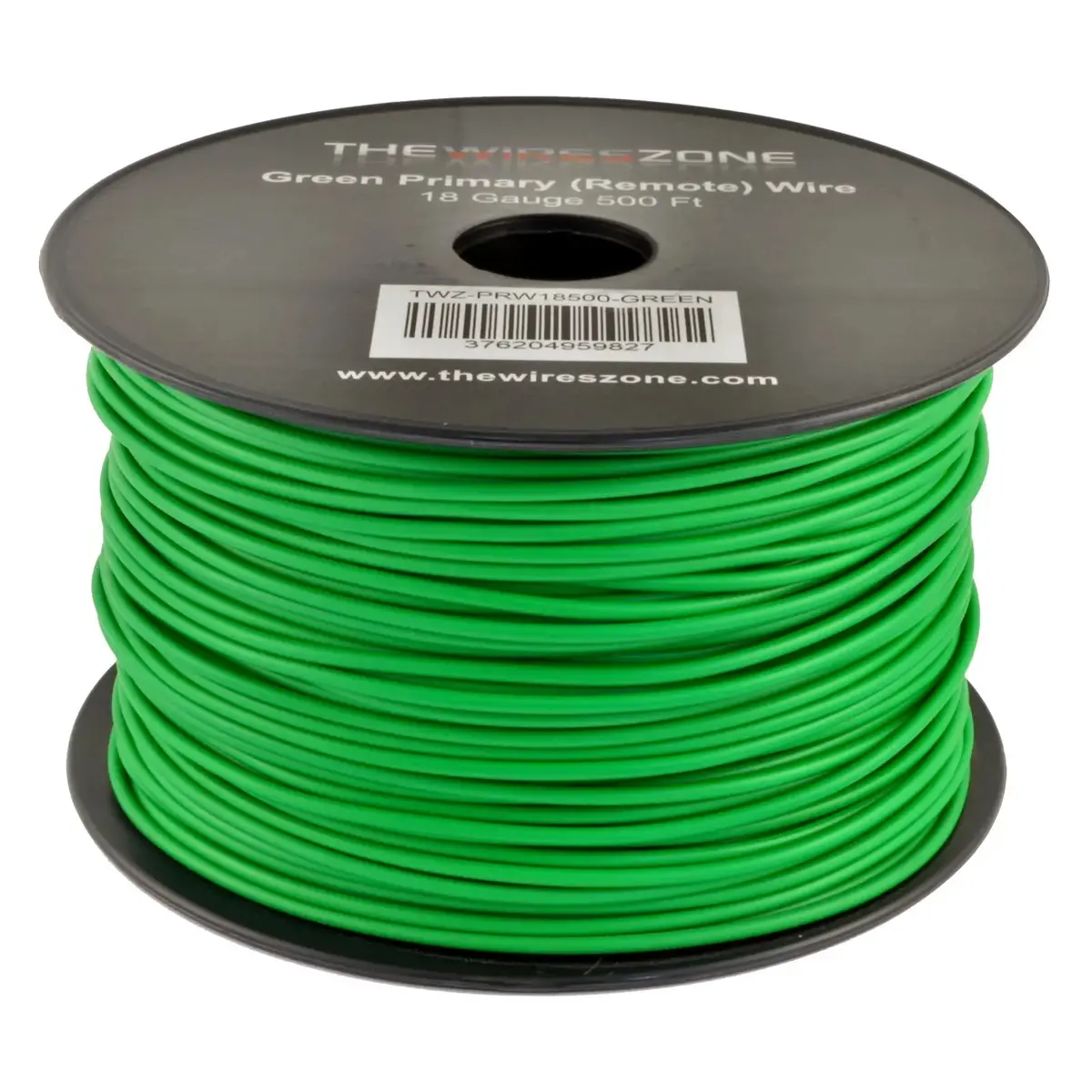 Green 18 Gauge Awg 500Ft Copper Clad Aluminum Stranded Primary Remote Wire Cable 1