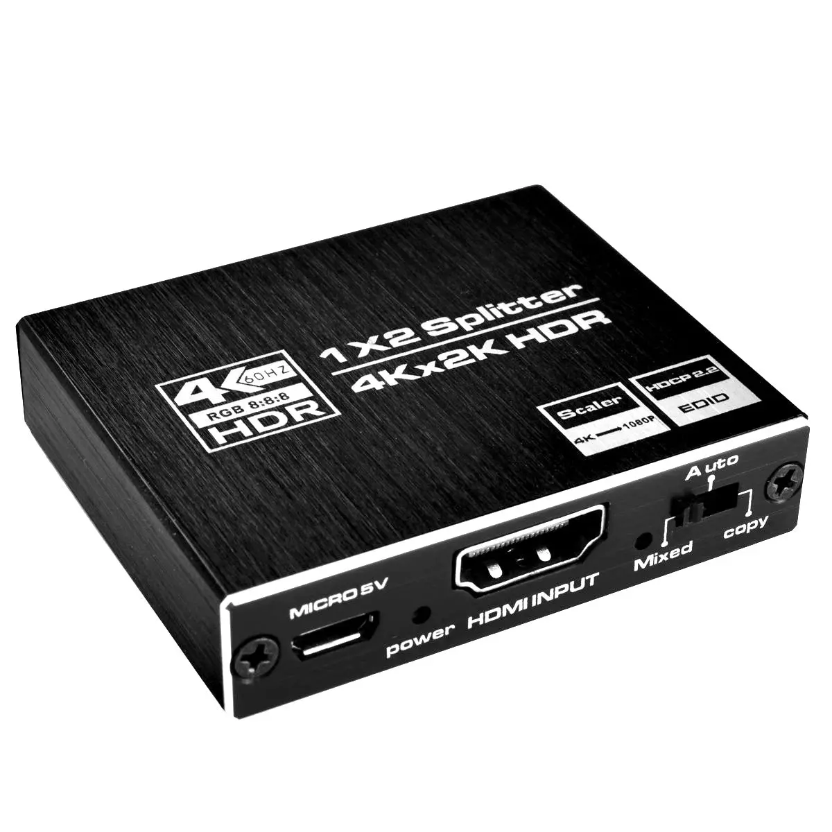 4Kx2k Hdmi Intelligent Splitter Hdr 1080P 1X2 3D Out For Tv Monitor Sharing Screen Signal 1