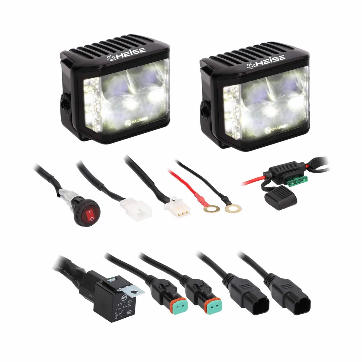 Heise He-Bc1402pk Universal Blackout Series 140° Cube Lights Ip69k (Set Of 2) 1
