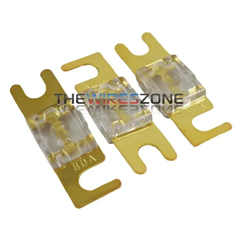High Quality Gold Plated Inline 80 Amp Mini Anl Fuse (3/Pack) 1