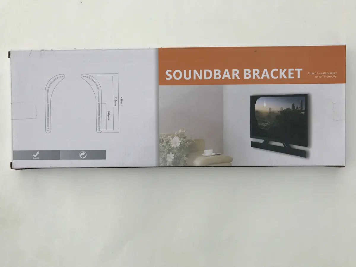 Brateck Soundbar Universal Steel Bracket Install Sound Bars Above/Below Tv Set Sound Bar 1