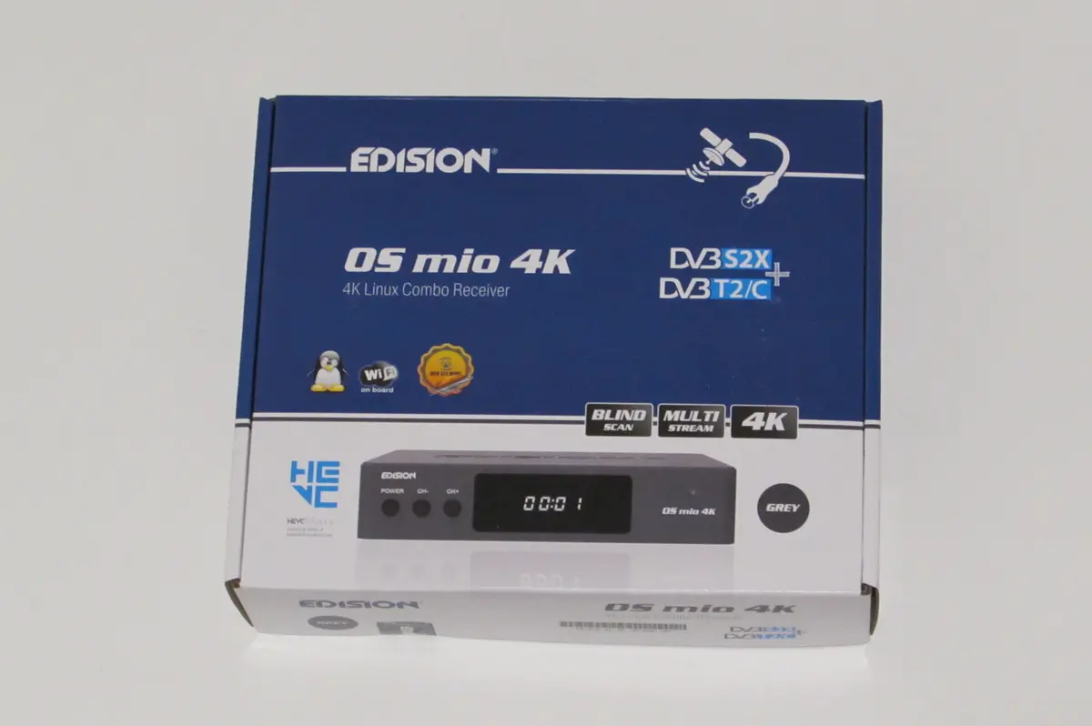 Edision Mio 4K Uhd Hevc H.265 Dvb-S2x Fta Stb E2 Os Linux Grey 1