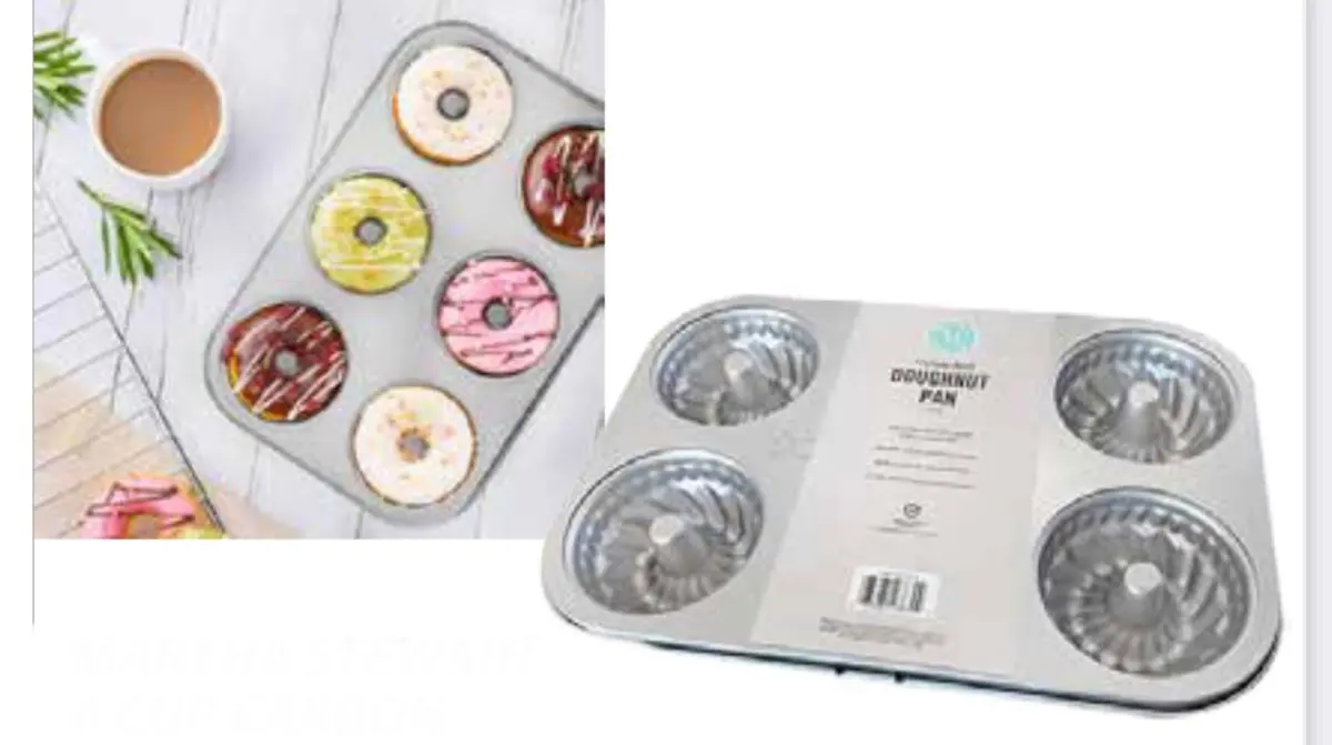 Martha Stewart 6-Cup Carbon Steel Doughnut Pan 1