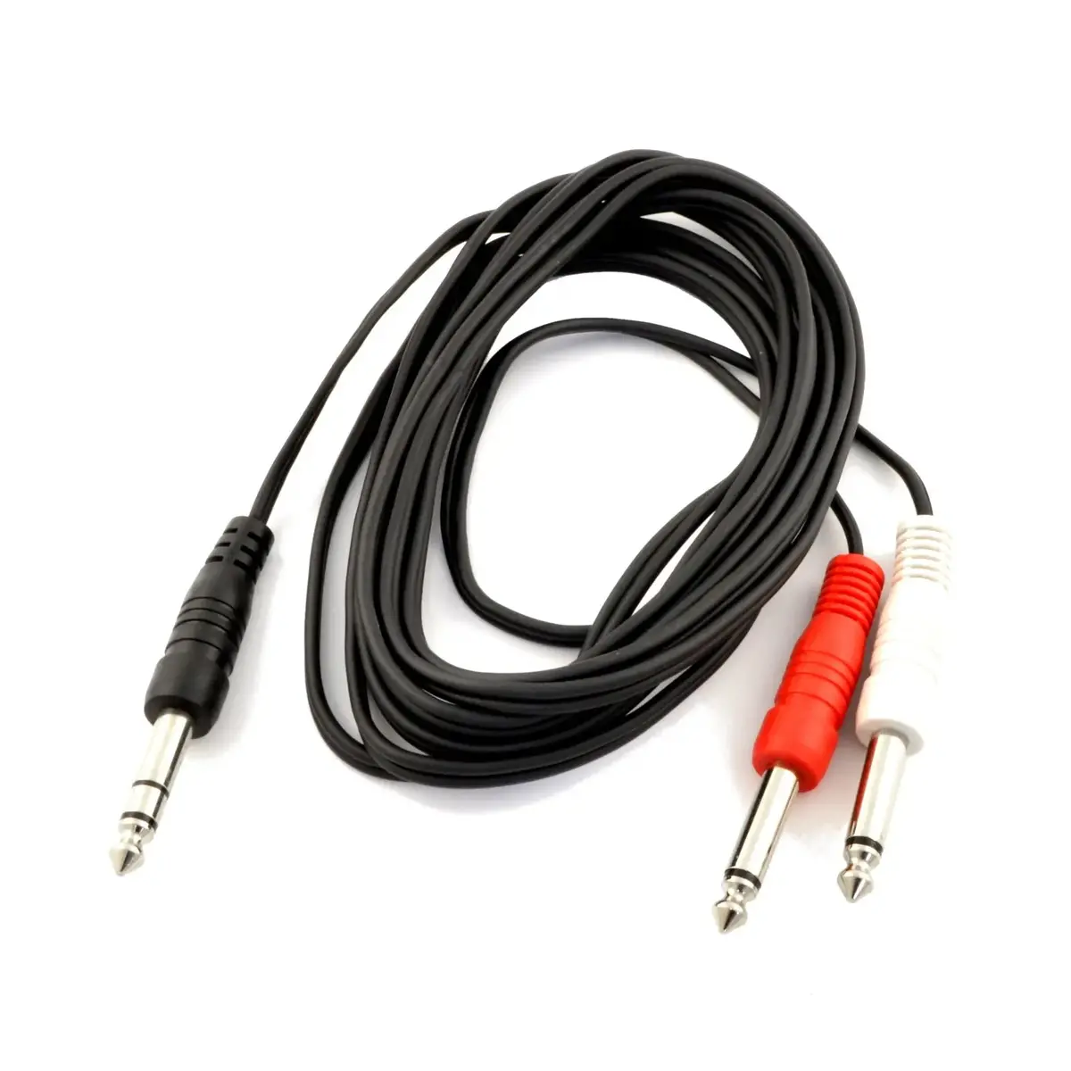 Insert Cable 1/4-Inch Tra Male Plug To Dual 1/4-Inch Ts Audio Speaker Connector Cable Black 10Ft 1