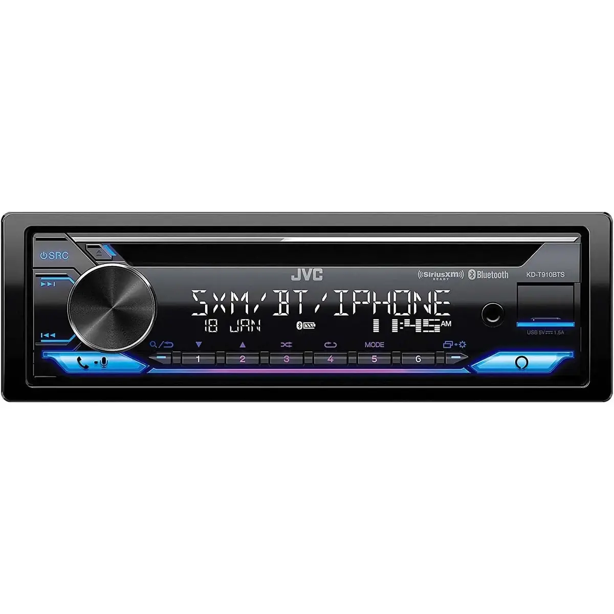 Jvc Kd-T910bts Cd Receiver Apple Carplay Amazon Alexa Bluetooth Usb Am/Fm Car Stereo 2