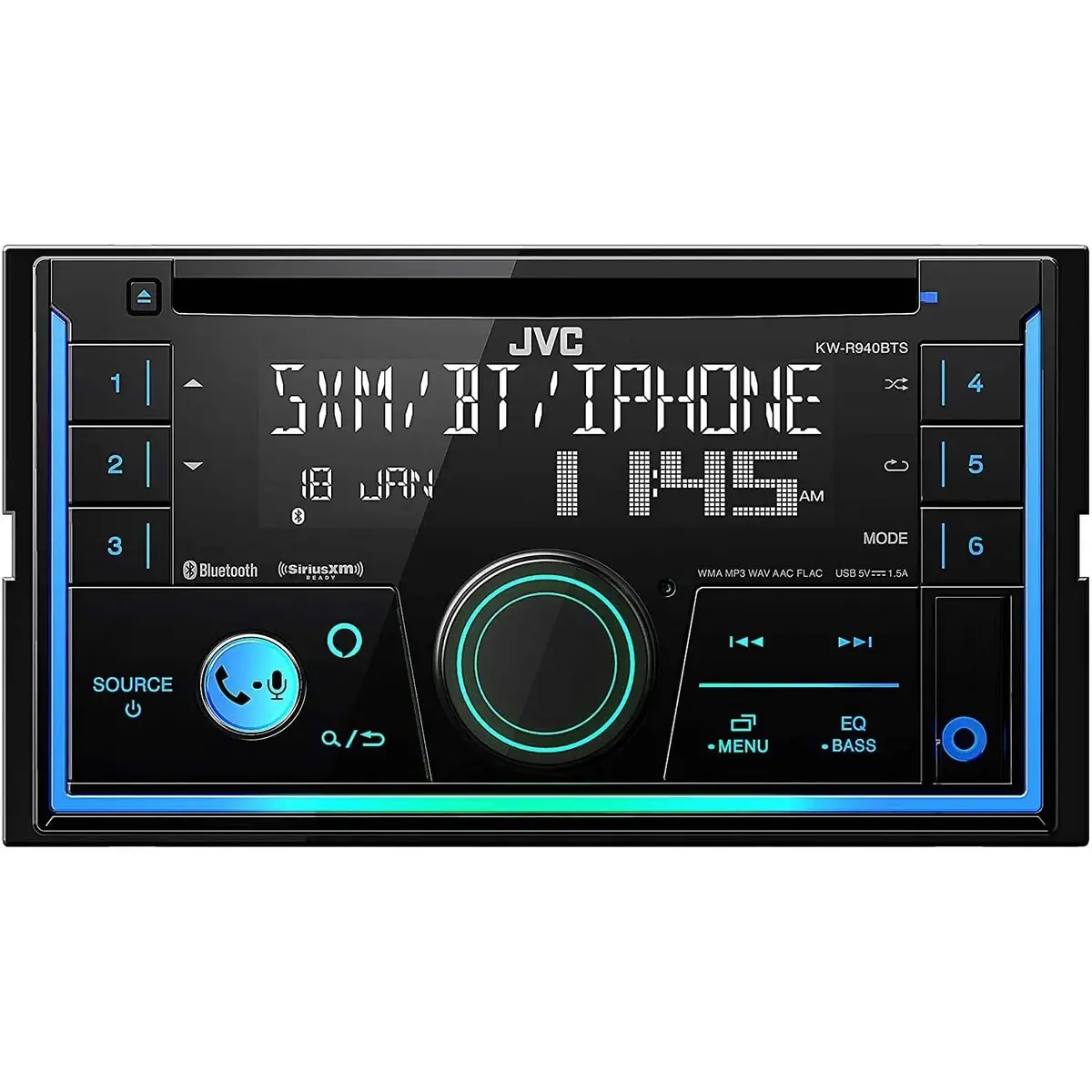 Jvc Kw-R940bts Double Din Cd Receiver Amazon Alexa Bluetooth Usb Am/Fm Car Stereo 1