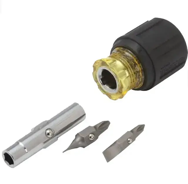 Klein Tools 32561 Stubby Screwdriver Nut Driver 6-In-1 Multi-Bit 1