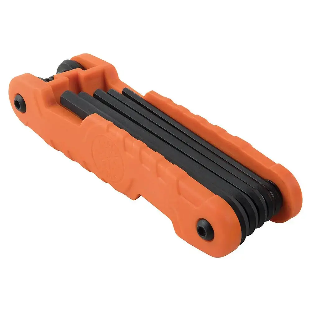 Klein Tools 70550 Pro Folding Hex Key Set Sae Sizes With 11 Extended-Reach Blades 2